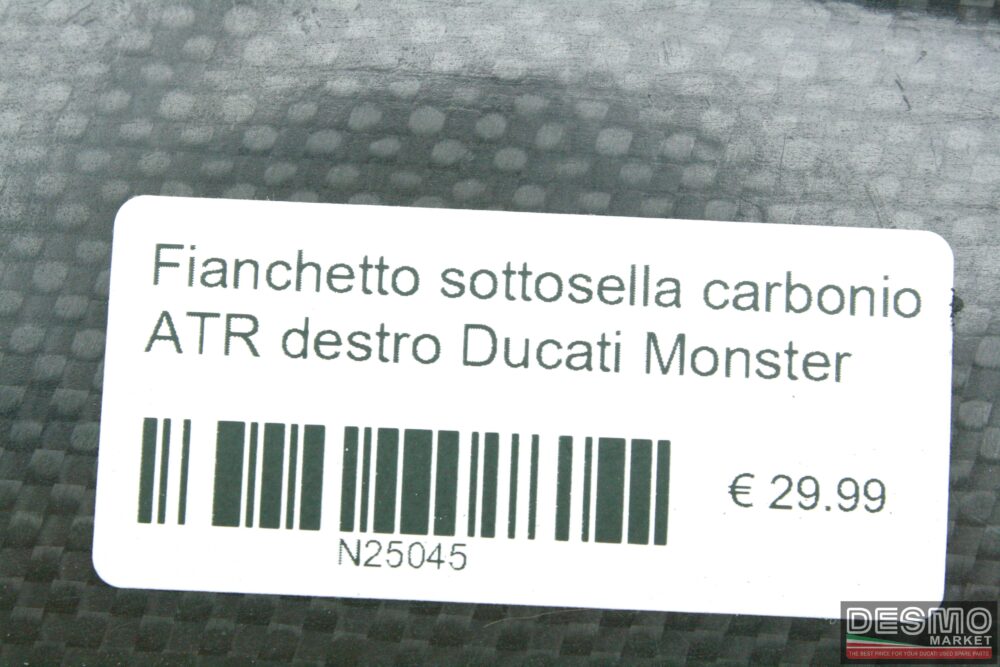 Fianchetto sottosella carbonio ATR destro Ducati Monster