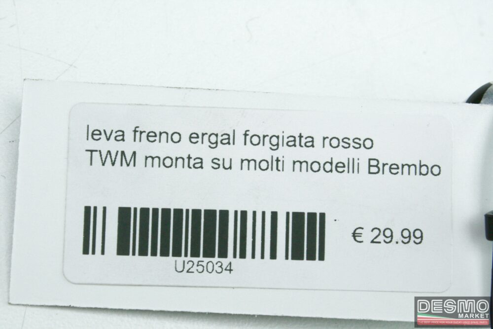 Leva freno ergal forgiata rosso TWM monta su molti modelli Brembo