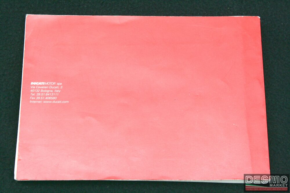 Libretto uso e manutenzione Ducati Monster 600 750