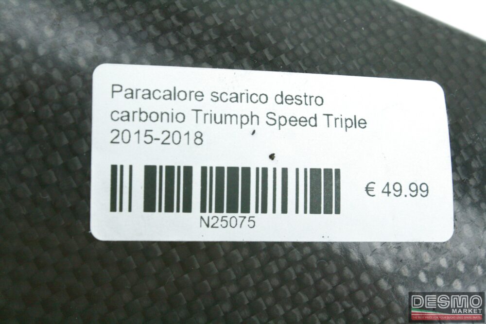 Paracalore scarico destro carbonio Triumph Speed Triple 2015-2018