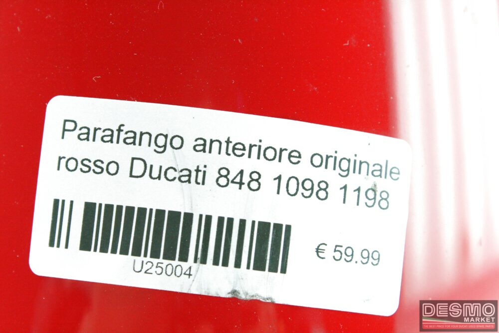 Parafango anteriore originale rosso Ducati 848 1098 1198