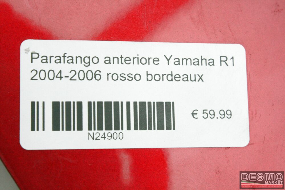 Parafango anteriore rosso bordeaux Yamaha R1 2004-2006