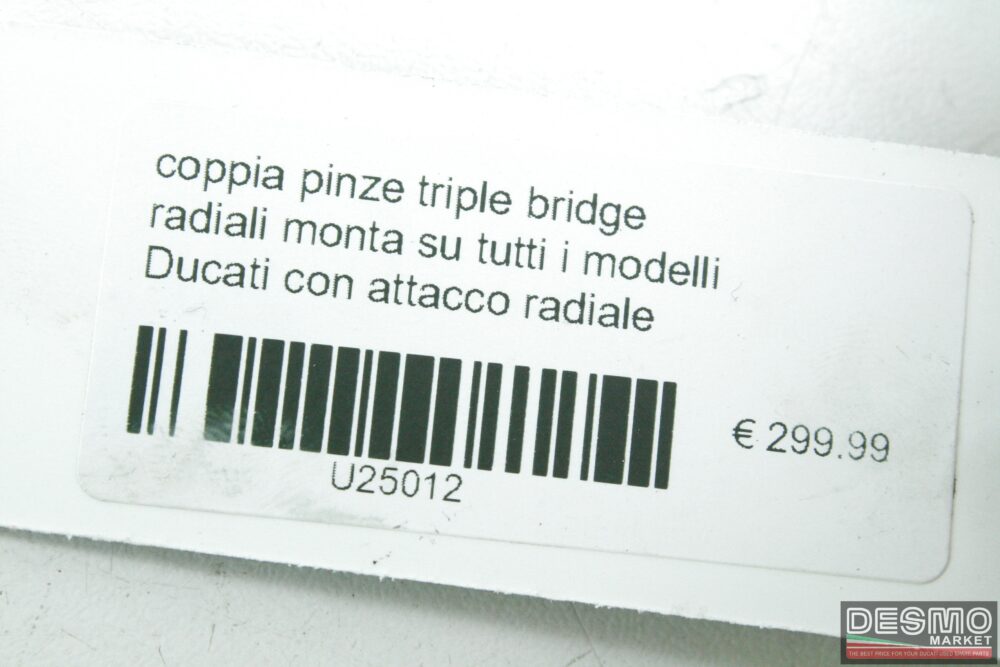 Pinze triple bridge radiali tutti i modelli Ducati con attacco radiale