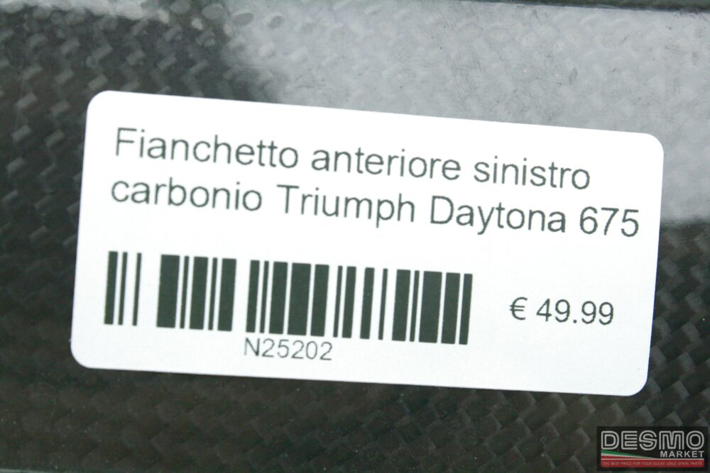 Fianchetto anteriore sinistro carbonio Triumph Daytona 675