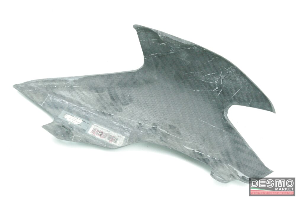 Fianchetto sottosella sinistro carbonio Ducati Hypermotard 696 796 1100