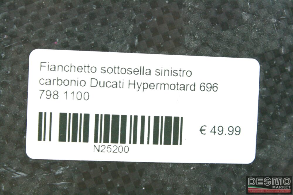 Fianchetto sottosella sinistro carbonio Ducati Hypermotard 696 796 1100