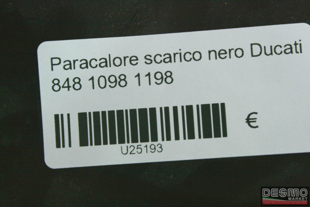 Paracalore scarico nero Ducati 848 1098 1198