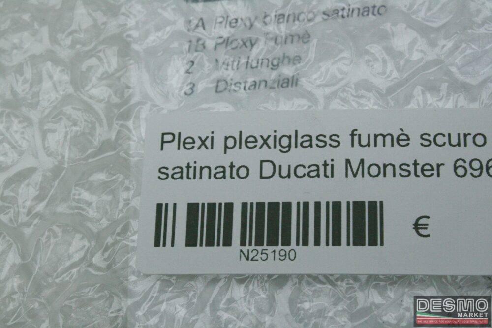Plexi plexiglass fumè scuro satinato Ducati Monster 696