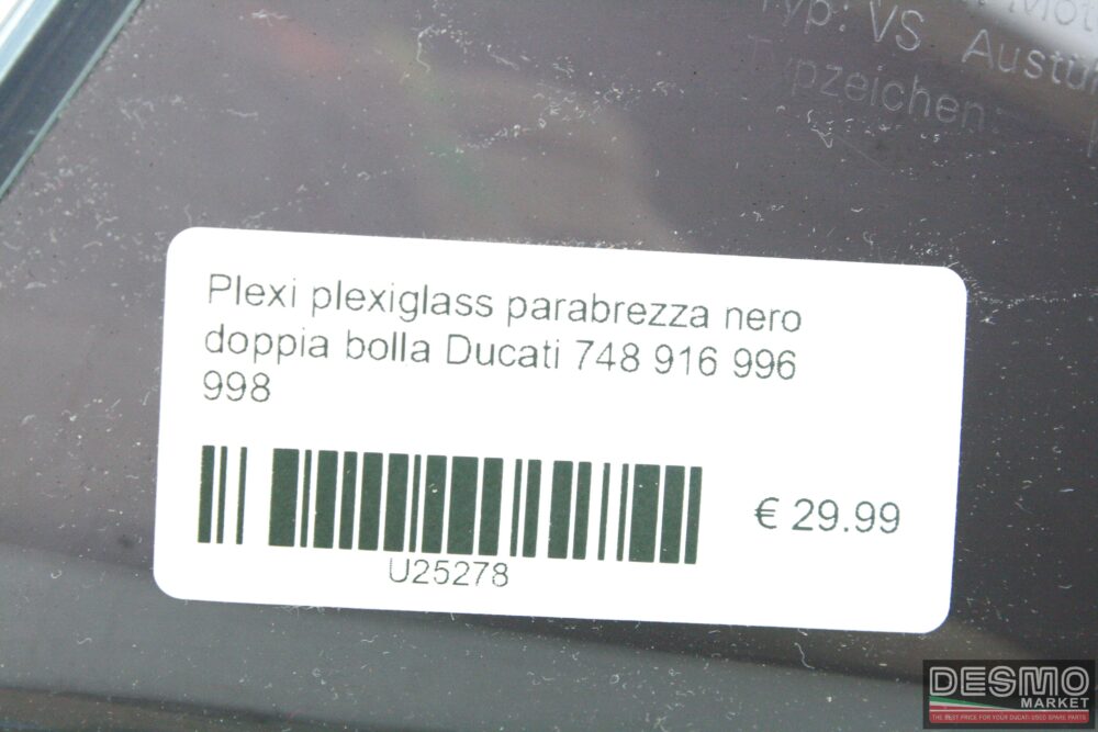 Plexi plexiglass parabrezza nero doppia bolla Ducati 748 916 996 998