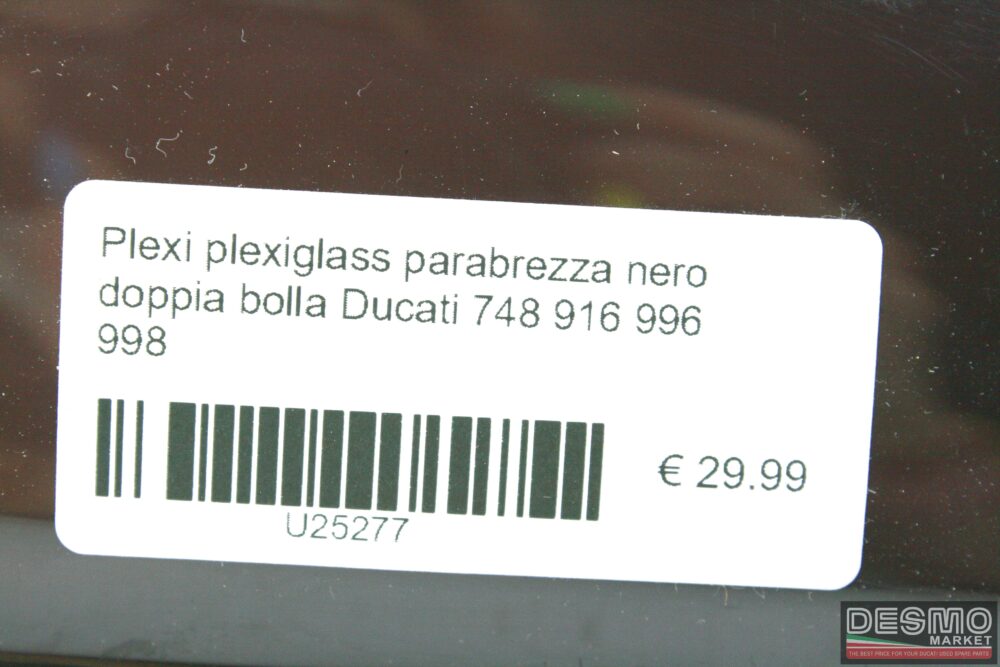 Plexi plexiglass windshield black double bubble Ducati 748 916 996 998 - Image 6