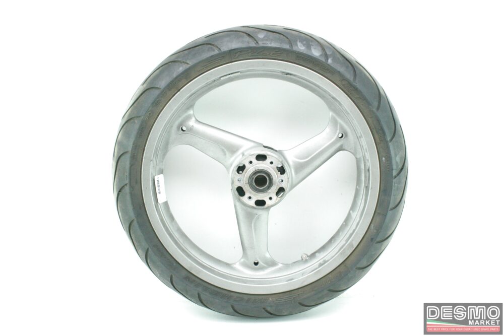 Cerchio ruota anteriore grigia 3 razze Ducati 748 916 996 Monster