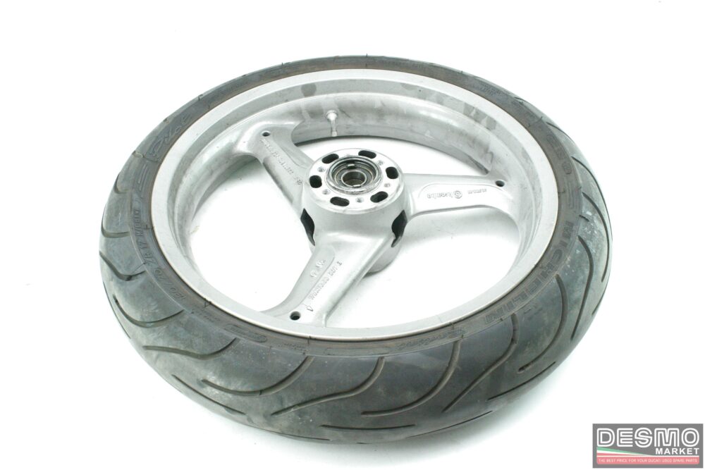 Cerchio ruota anteriore grigia 3 razze Ducati 748 916 996 Monster