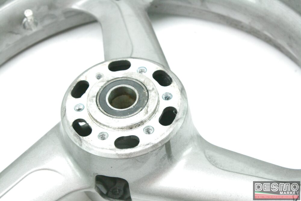 Cerchio ruota anteriore grigia 3 razze Ducati 748 916 996 Monster