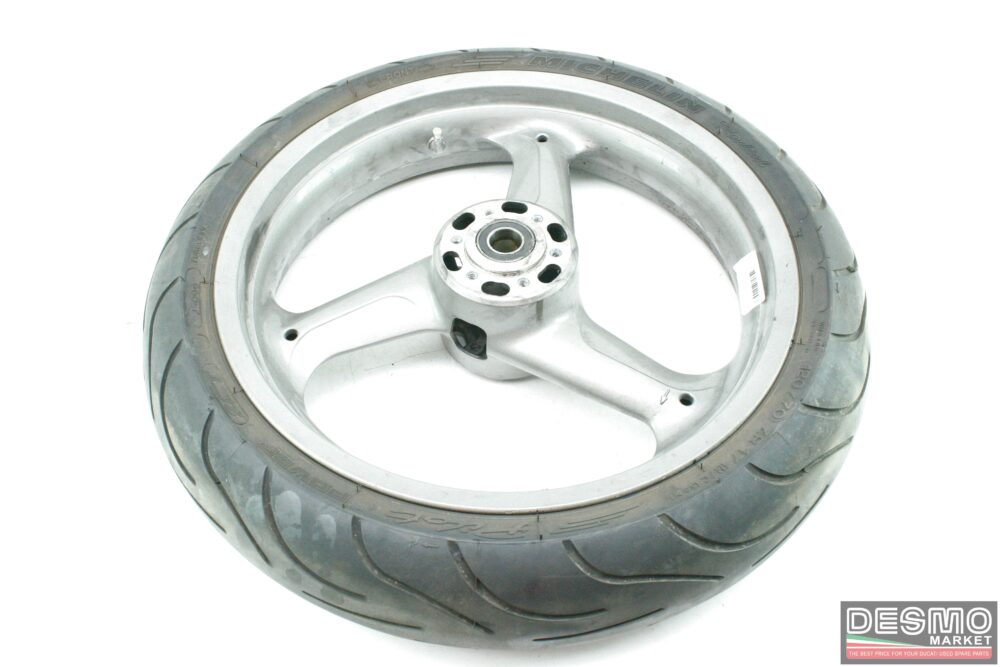 Cerchio ruota anteriore grigia 3 razze Ducati 748 916 996 Monster