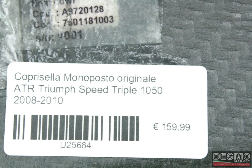 Coprisella Monoposto originale ATR Triumph Speed Triple 1050 2008-2010