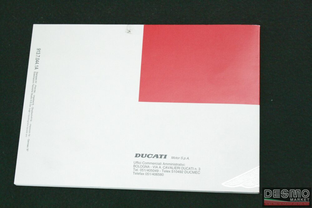 Libretto uso e manutenzione Ducati 916 SPS