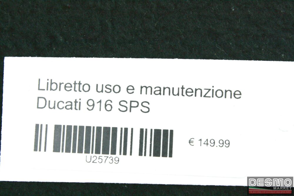 Libretto uso e manutenzione Ducati 916 SPS