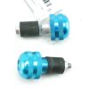 Blue ergal handlebar counterweight caps Ducati