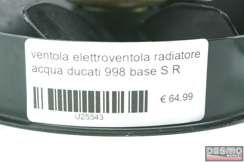 Ventola elettroventola radiatore acqua Ducati 998 base S R