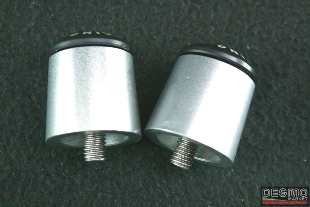 Contrappesi terminali manubrio M8 Rizoma MA510A Ergal CNC argento