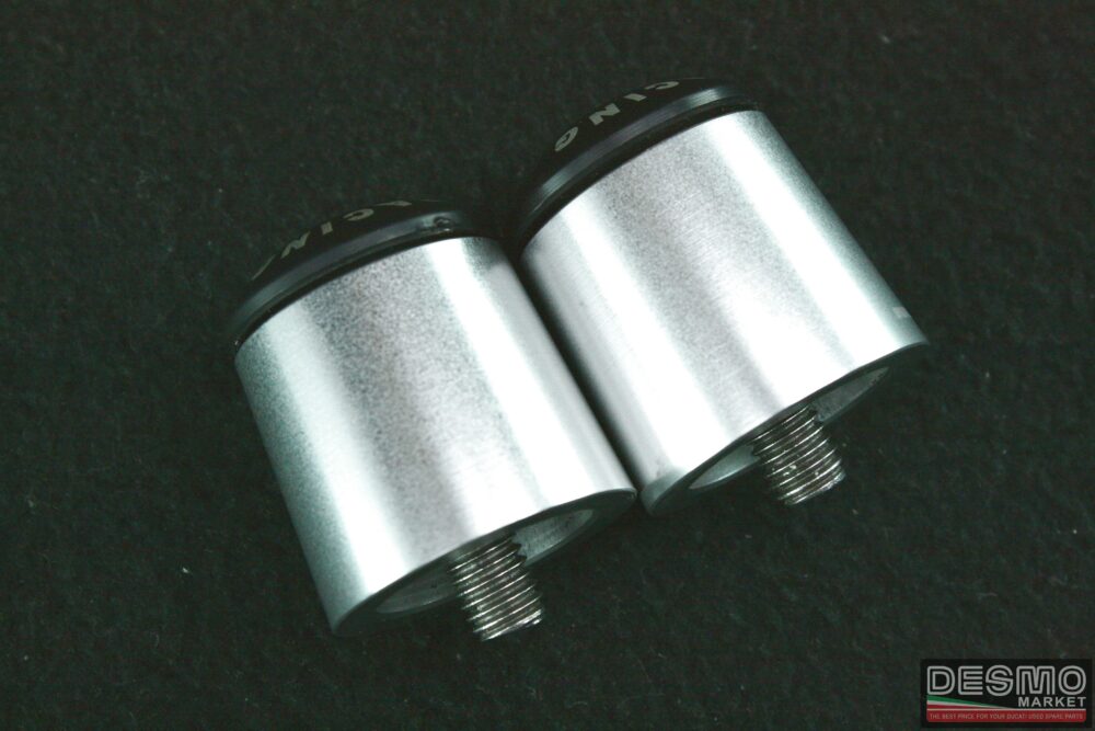 Contrappesi terminali manubrio M8 Rizoma MA510A Ergal CNC argento