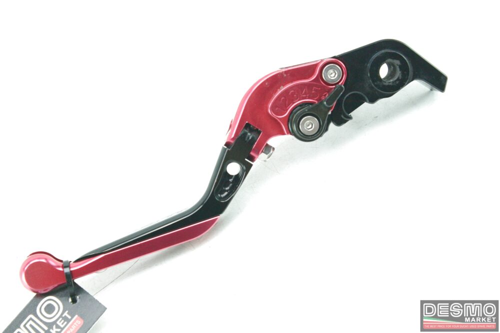 Leve ergal CNC regolabili nere/rosse Ducati Multistrada