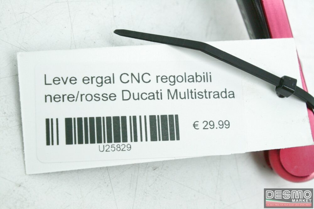 Leve ergal CNC regolabili nere/rosse Ducati Multistrada