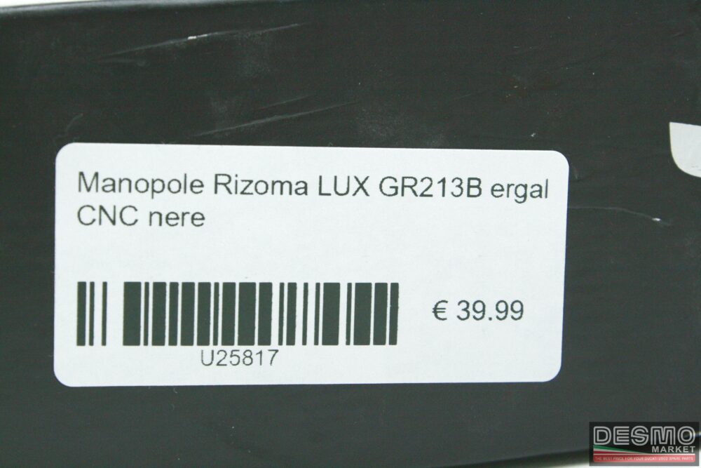 Manopole Rizoma LUX GR213B ergal CNC nere