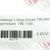 Portatarga x targa Ducati 749 999 Hypermotard  796 1100