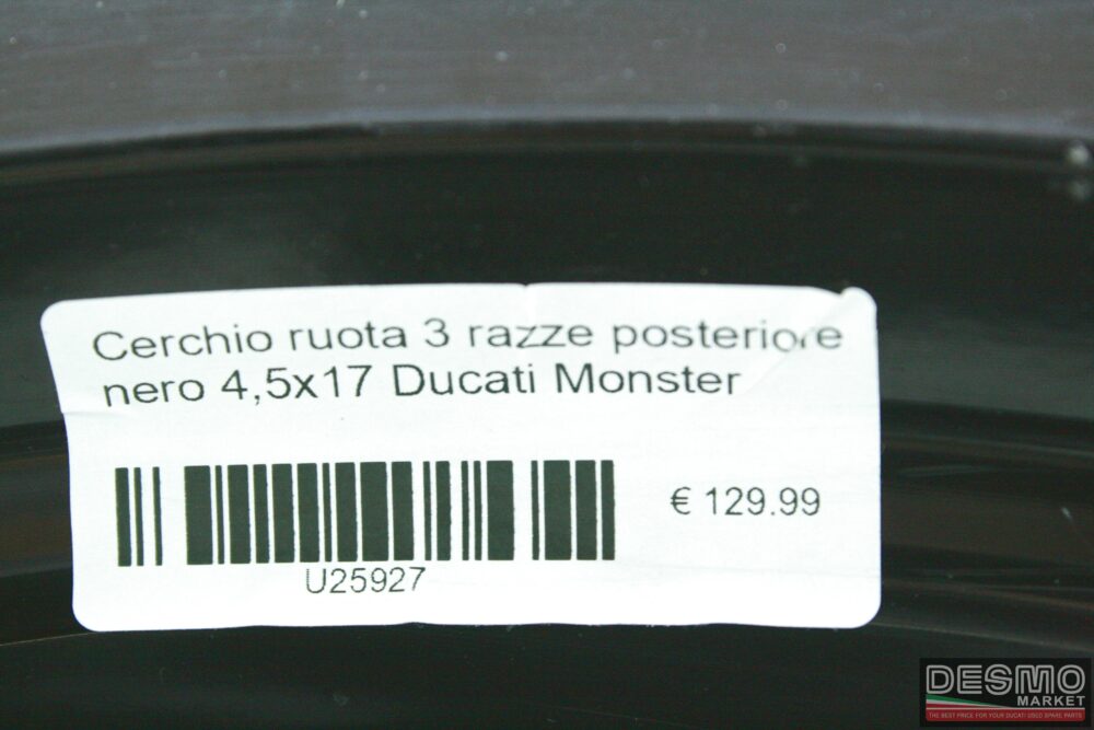 Rear 3-spoke wheel rim black 4,5x17 Ducati Monster - Image 7