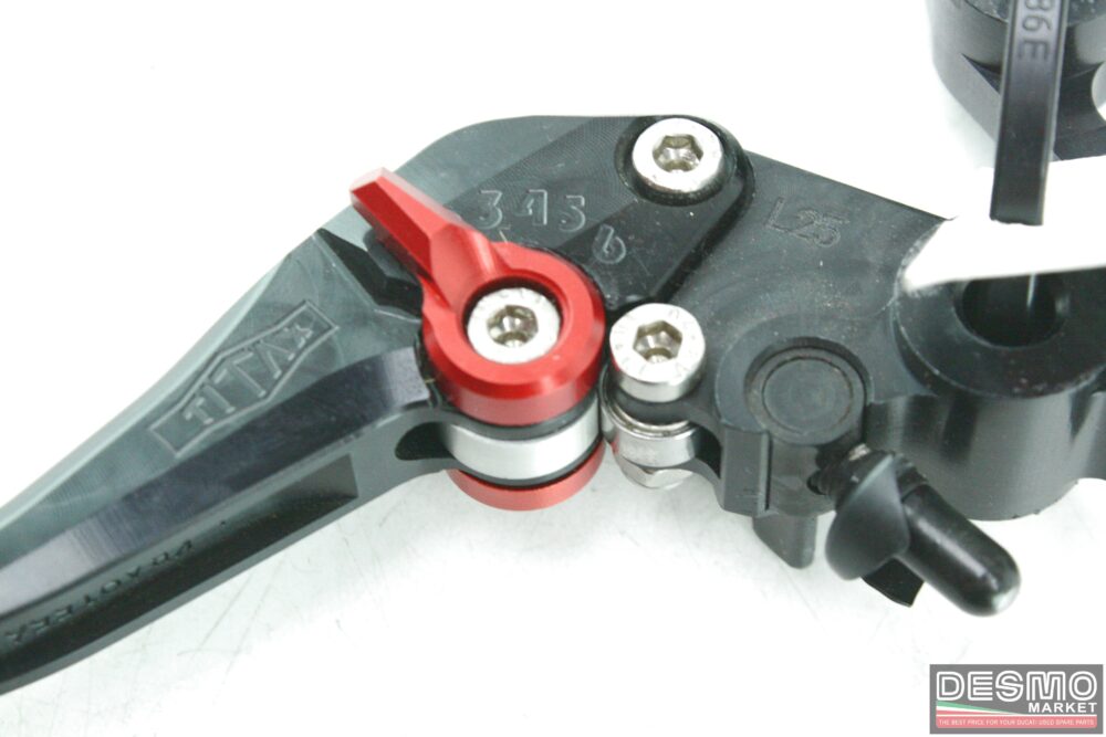Titax black ergal adjustable clutch brake levers Ducati 848 1098 1198 - Image 2