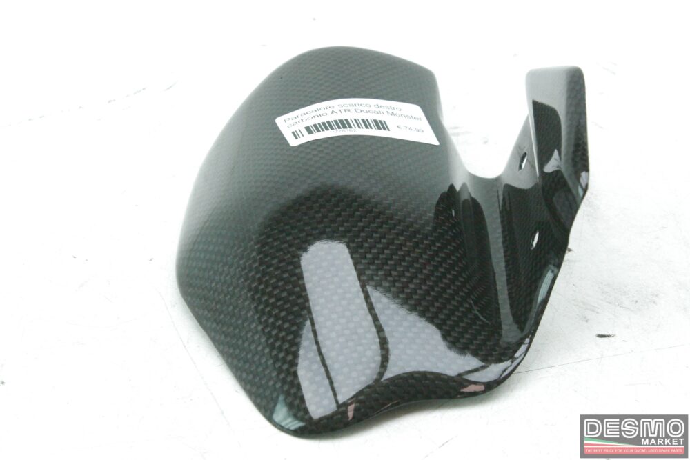 Paracalore scarico destro carbonio ATR Ducati Monster
