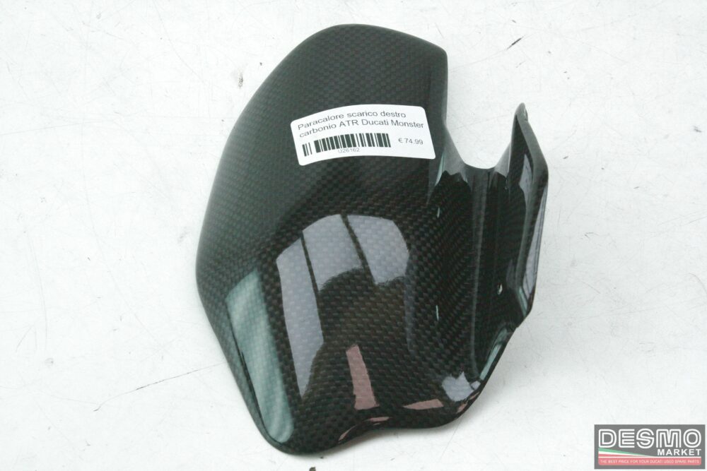 Paracalore scarico destro carbonio ATR Ducati Monster