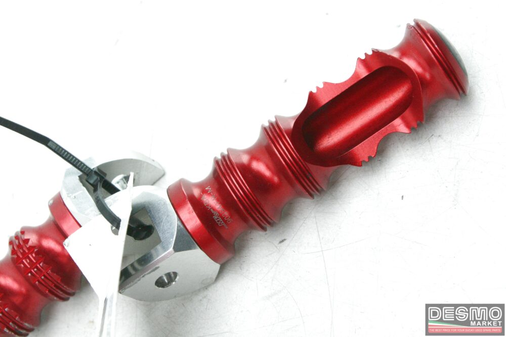 Pedane poggiapiedi ergal CNC rosse MFW Ducati 748 916 996 998 s4r