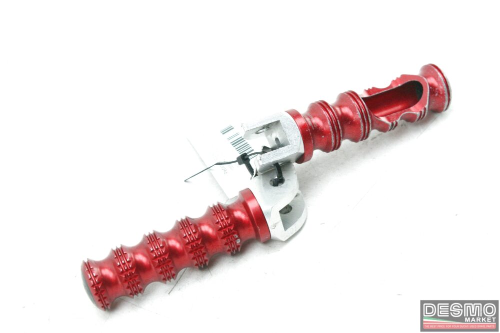 Pedane poggiapiedi ergal CNC rosse MFW Ducati 748 916 996 998 s4r
