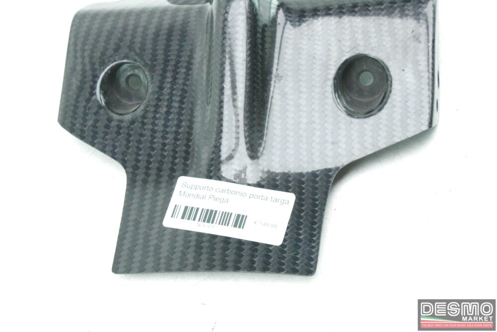 Supporto carbonio porta targa Mondial Piega