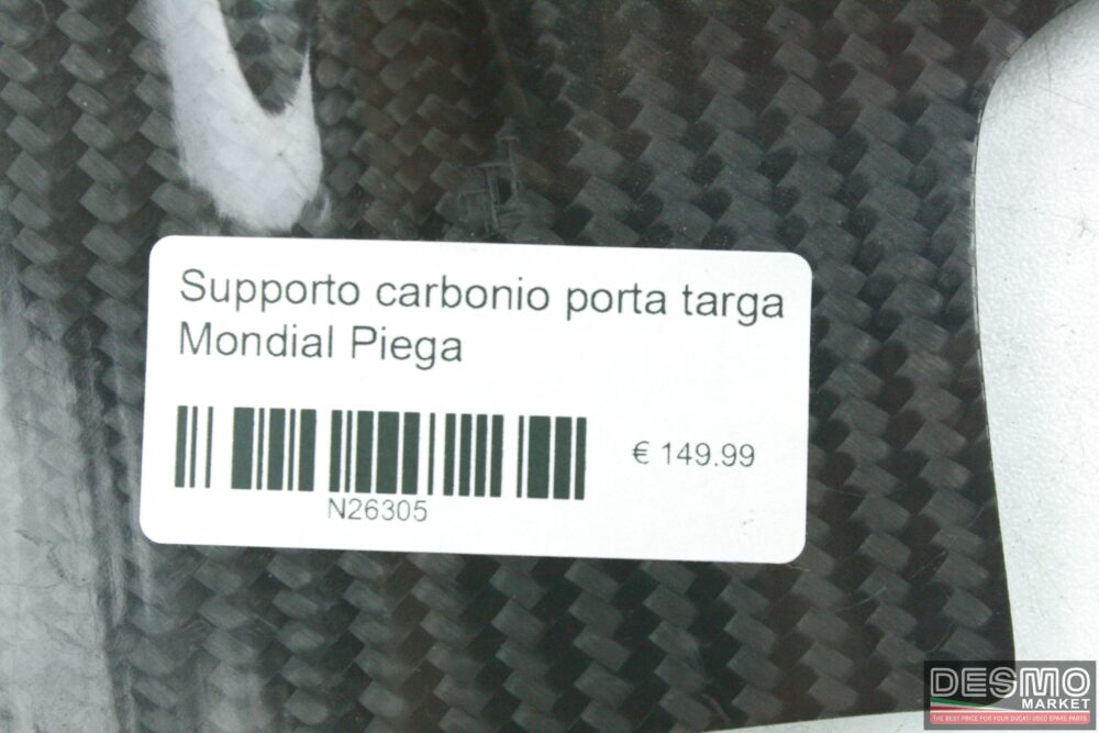 Supporto carbonio porta targa Mondial Piega