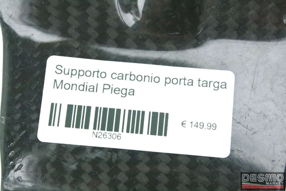 Supporto carbonio porta targa Mondial Piega