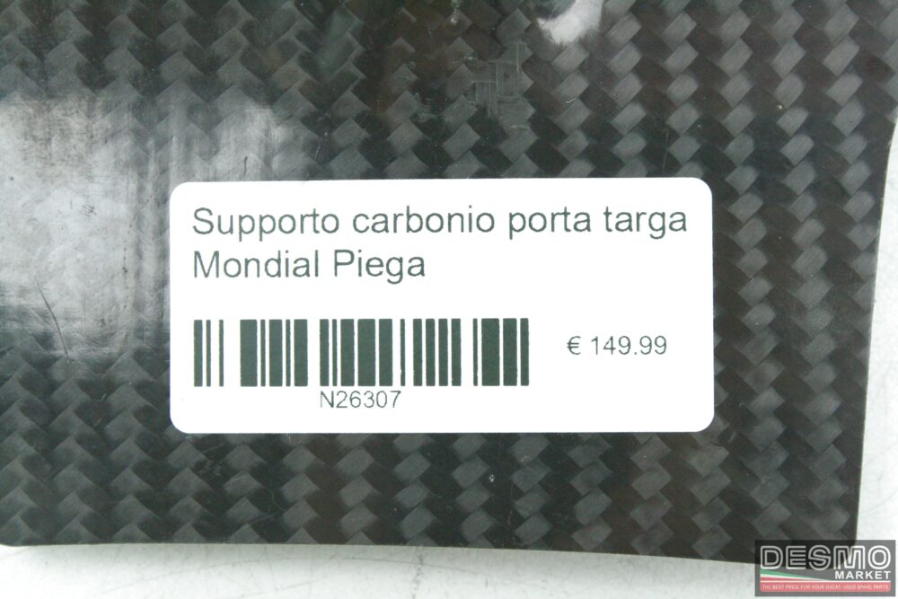 Supporto carbonio porta targa Mondial Piega