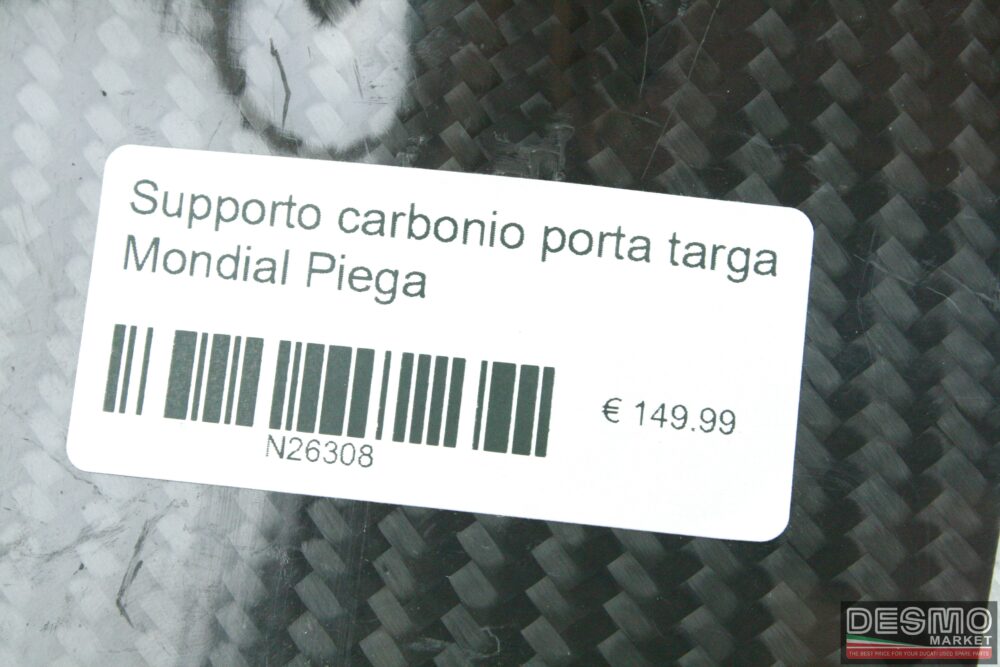 Supporto carbonio porta targa Mondial Piega