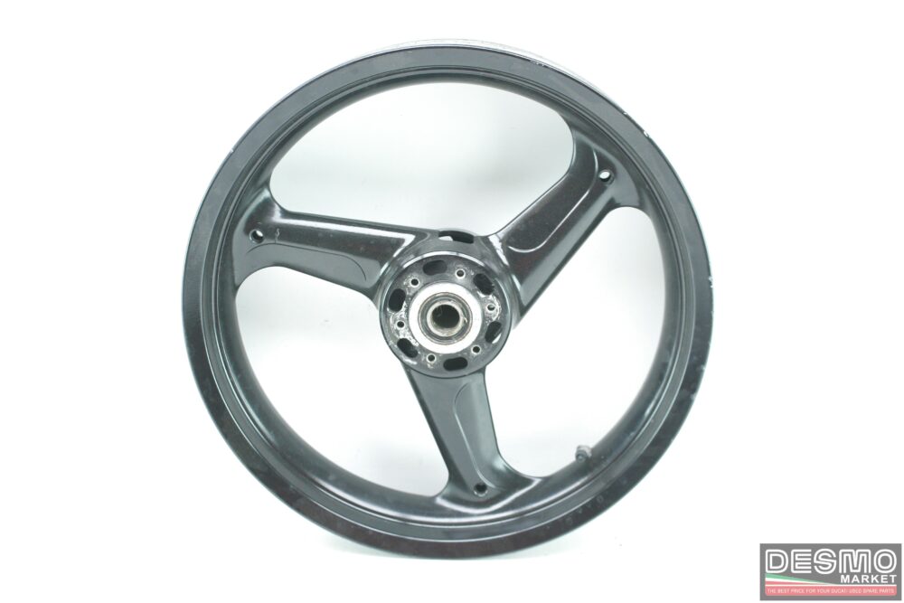 Black 3-spoke front wheel Ducati 748 916 996 620 st2 695 - Image 2