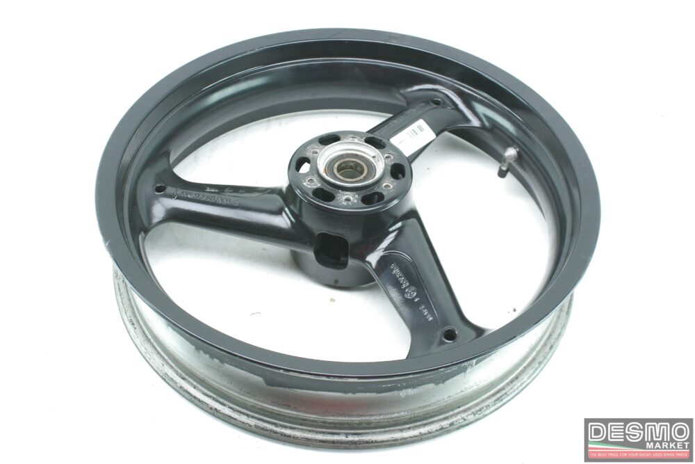 Black 3-spoke front wheel Ducati 748 916 996 620 st2 695 - Image 3