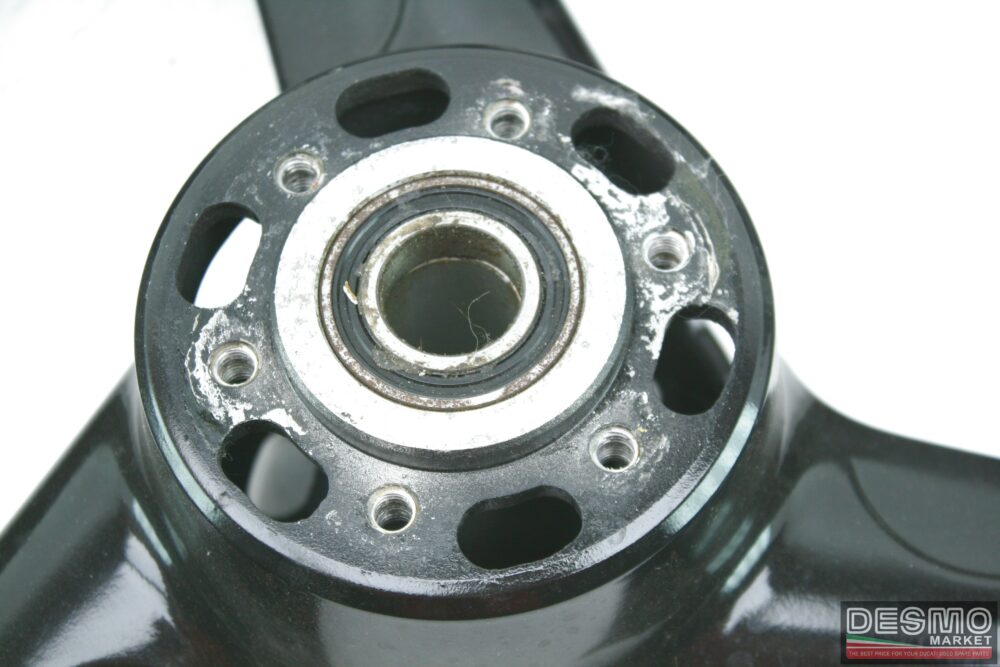 Black 3-spoke front wheel Ducati 748 916 996 620 st2 695 - Image 7