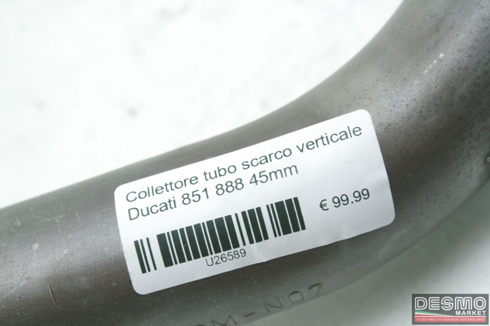 Collettore tubo scarco verticale Ducati 851 888 45mm