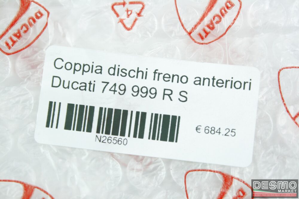 Coppia dischi freno anteriori Ducati 749 999 R S