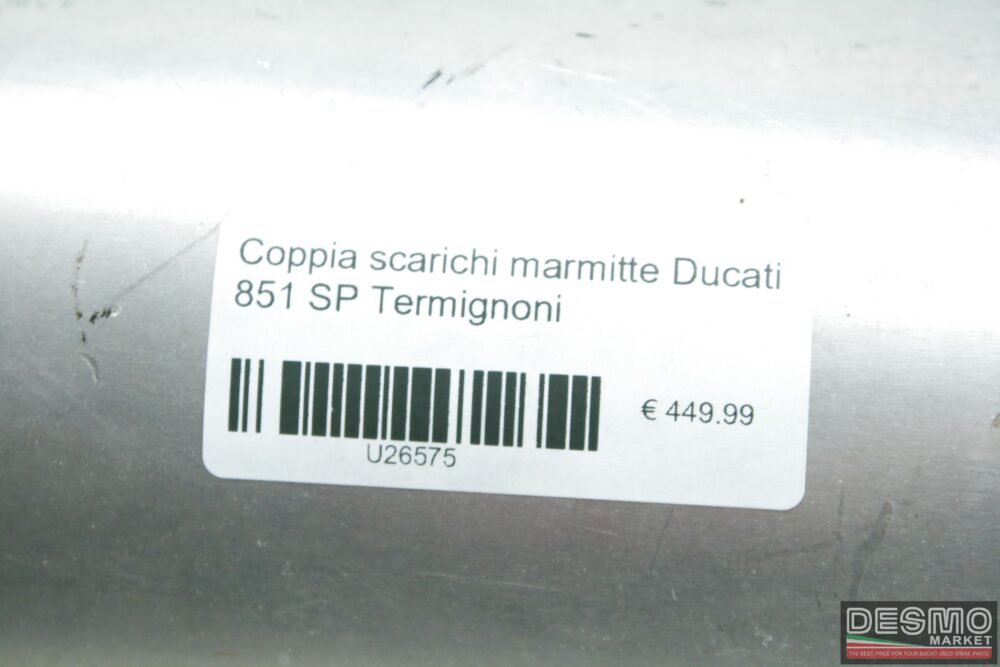 Coppia scarichi marmitte Ducati 851 SP Termignoni