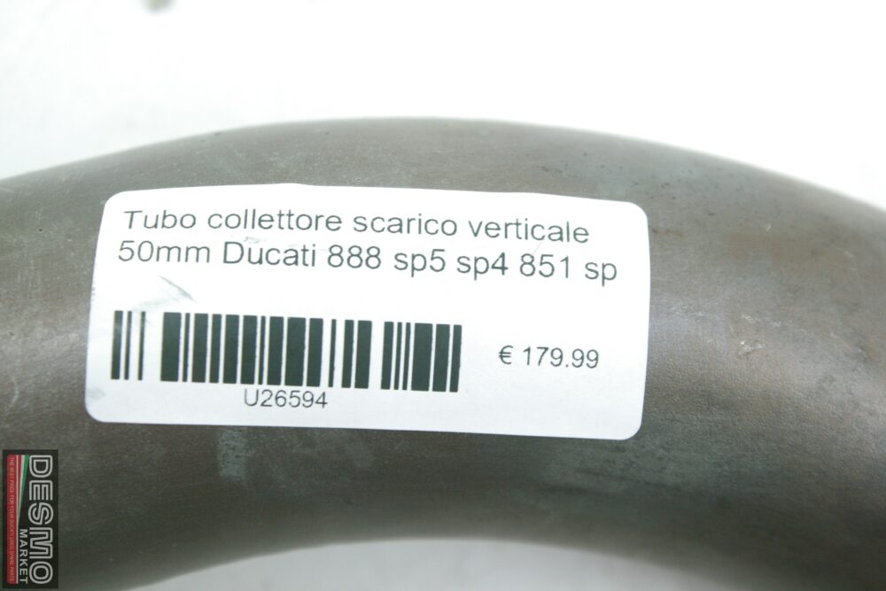 Tubo collettore scarico verticale 50mm Ducati 888 sp5 sp4 851 sp