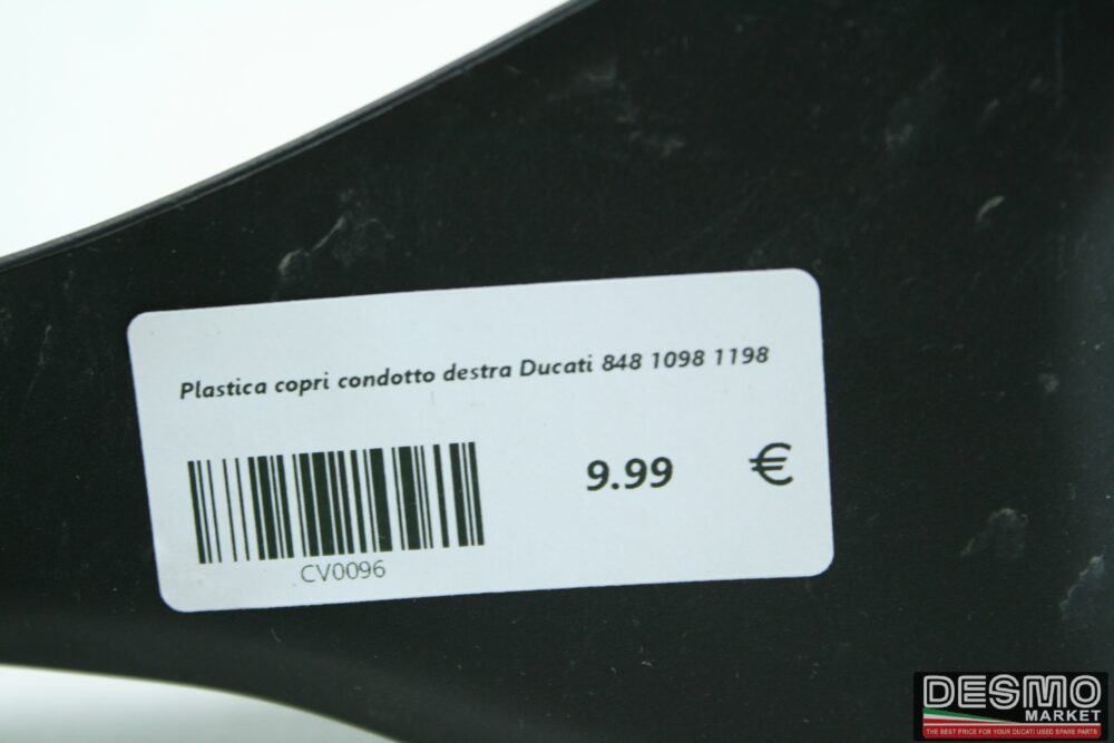 Plastica copri condotto destra Ducati 848 1098 1198
