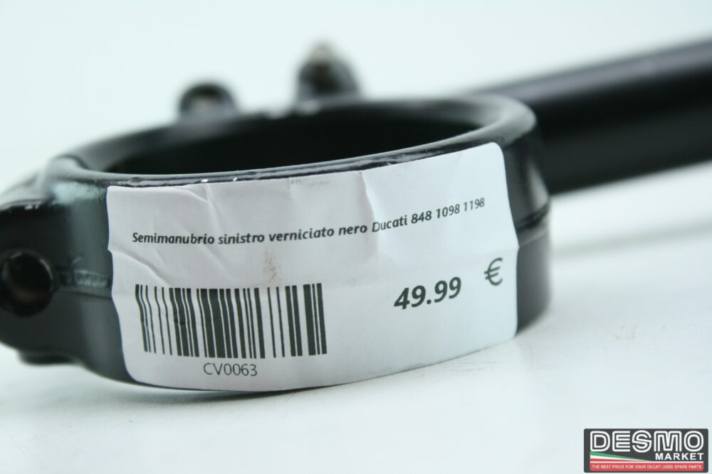 Semimanubrio sinistro verniciato nero Ducati 848 1098 1198