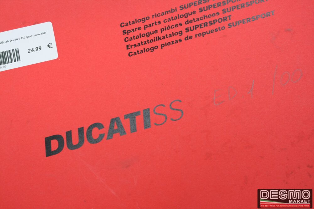 Catalogo ricambi ufficiale Ducati S 750 Sport  anno 2001